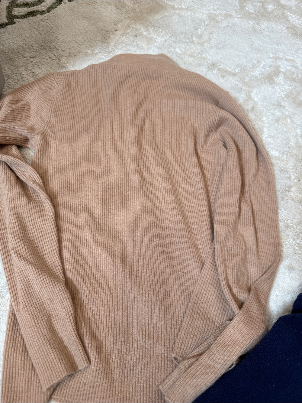 Camel Ribbed Zip-Front Jacket - Picture 3 of 3